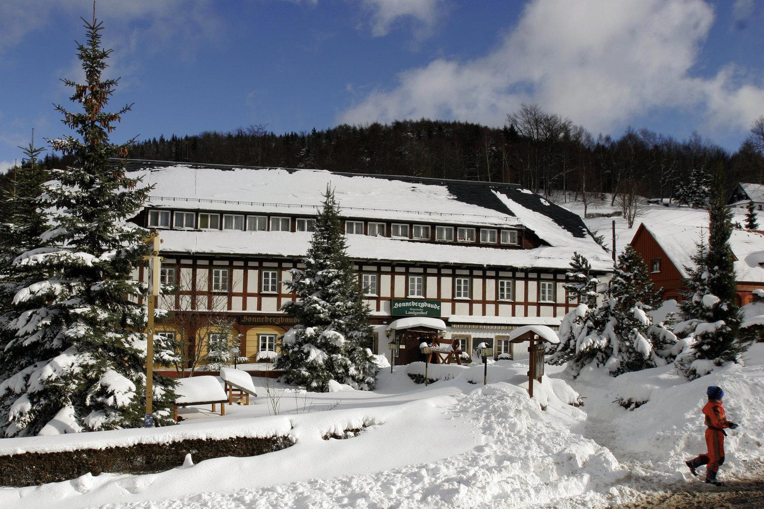 Wanderhotel Sonnebergbaude Waltersdorf  Kültér fotó